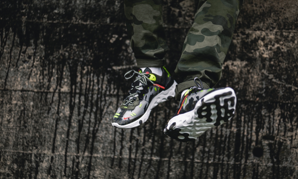 Nike React Element 87 Olive Camo